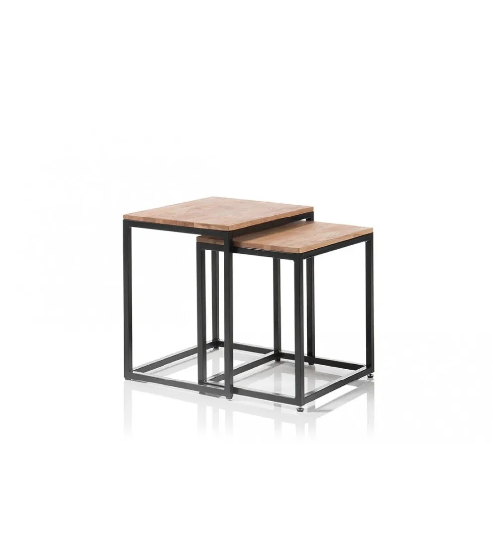 Stolik kawowy SAKURA set 2 dębowe