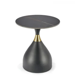 Stolik kawowy SCALITA 50 cm ceramika w optyce marmuru