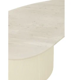 Stolik kawowy SHADA 121 cm biały marmur