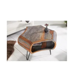 Stolik kawowy SPIN RETRO 60 cm drewno Sheesham