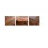 Stolik Kawowy Storage Orient 60 Cm srebrny Z Blatem drewna akacji