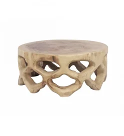Stolik kawowy SUAR 70 cm drewno suar naturalne