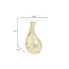 Stolik kawowy TEAR 60 cm złoty biały marmur