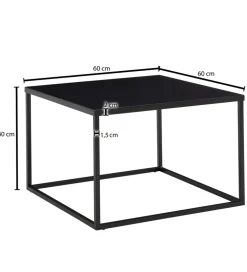 Stolik kawowy TECHANGO 60 cm czarny