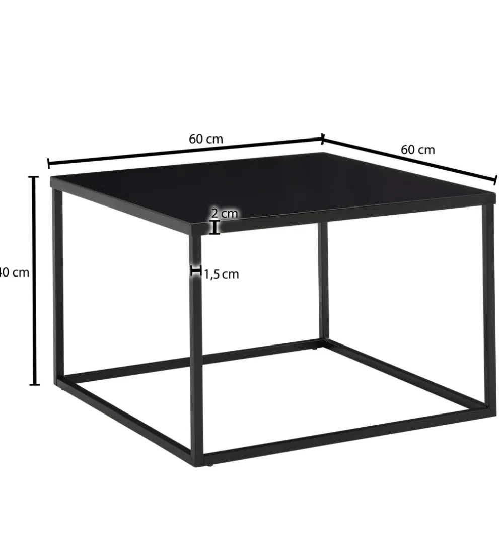 Stolik kawowy TECHANGO 60 cm czarny