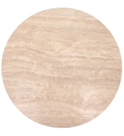 Stolik kawowy TIMORA II 70 cm blat w optyce trawertynu podstawa kaszmir