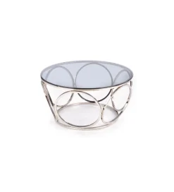 Stolik kawowy VENUS 80 cm srebrny