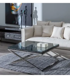 Stolik kawowy VERTA 100 cm szklany