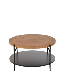 Stolik kawowy VONI 80 cm w optyce drewna