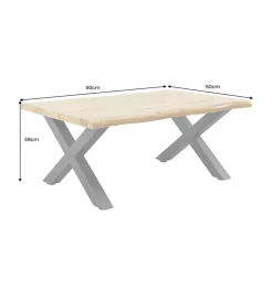 Stolik kawowy WILD 90 cm wygląd naturalnego dębu