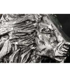 Stolik kawowy WILDLIFE LION 60 cm antyczne srebro