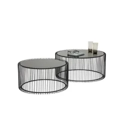 Stolik kawowy Wire SET 2 czarny