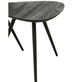 Stolik kawowy ZAMBIA set 2 drewno teak czarny