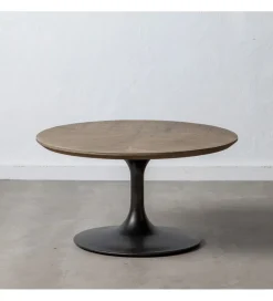 Stolik kawowy ZARMINIA 80 cm drewno wiązu