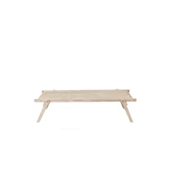Stolik kawowy z drewna z recyklingu PONTE 180 cm bielony