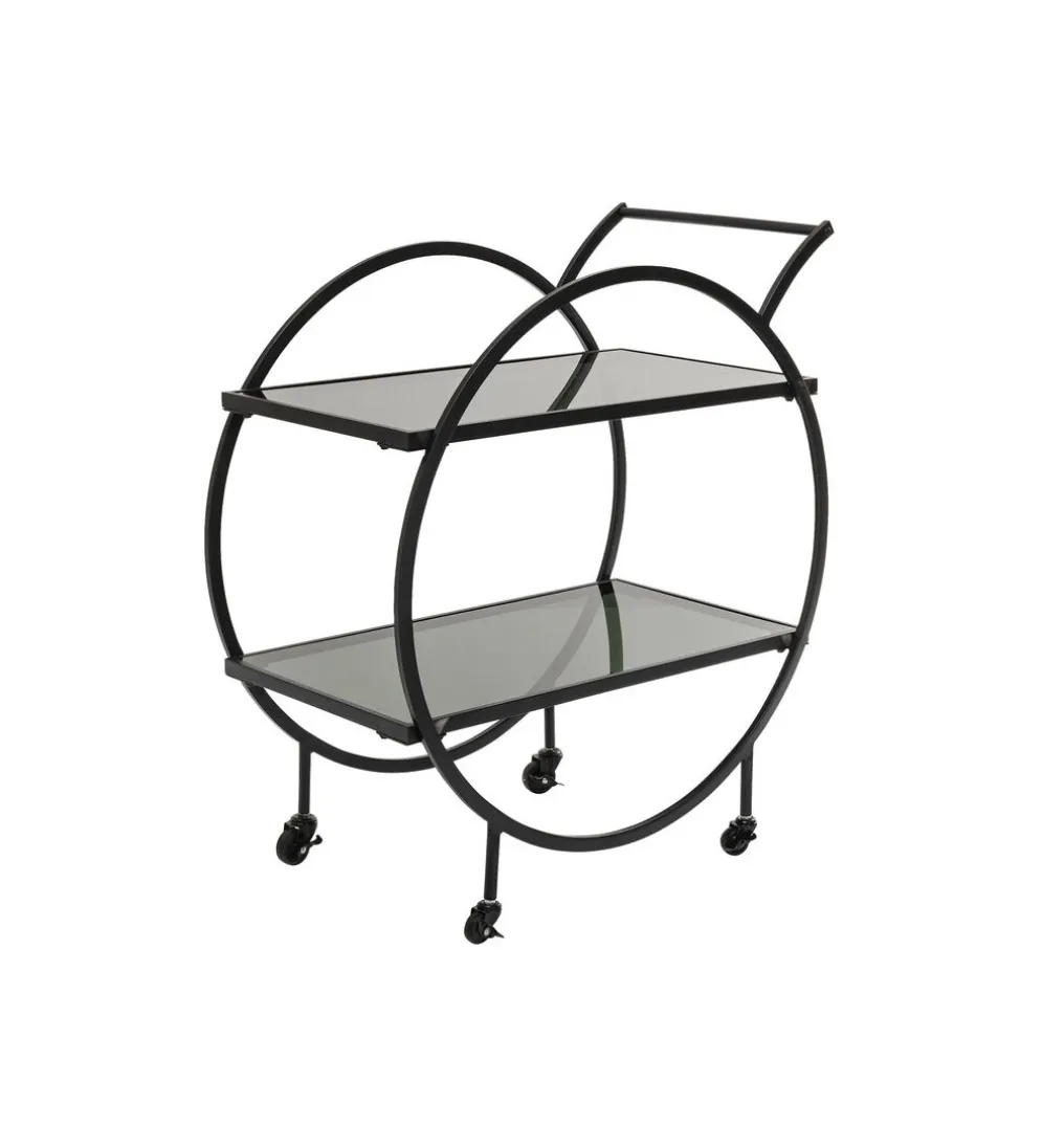 Stolik na kółkach LOFT 74 cm czarny