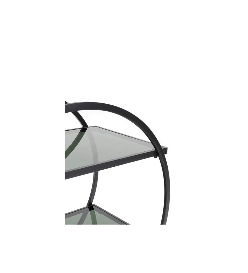 Stolik na kółkach LOFT 74 cm czarny
