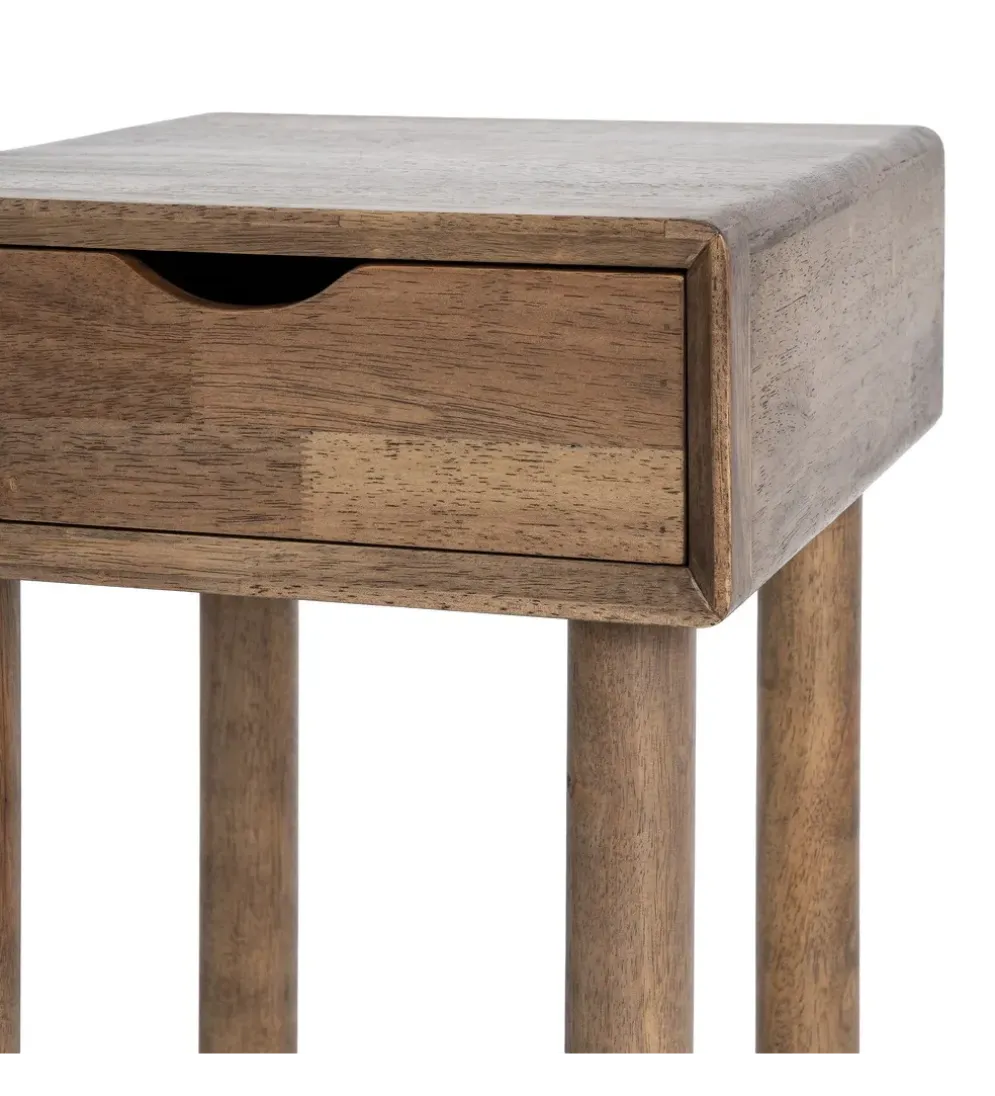 Stolik nocny AMY 55 cm drewno kauczuk