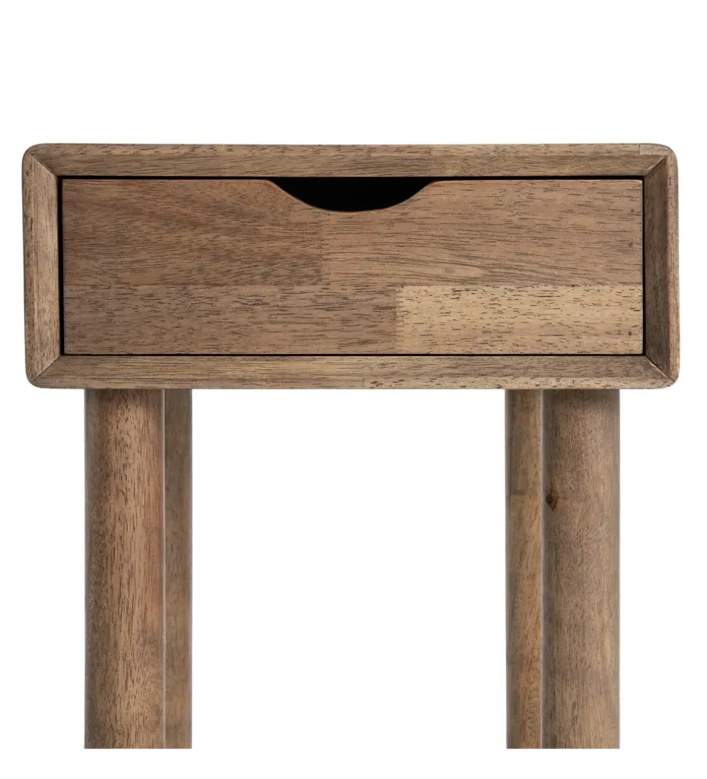 Stolik nocny AMY 55 cm drewno kauczuk