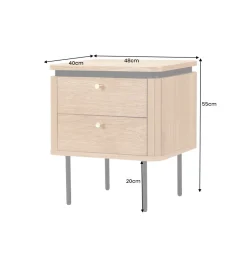Stolik nocny ATELIER 55 cm kolor dębu