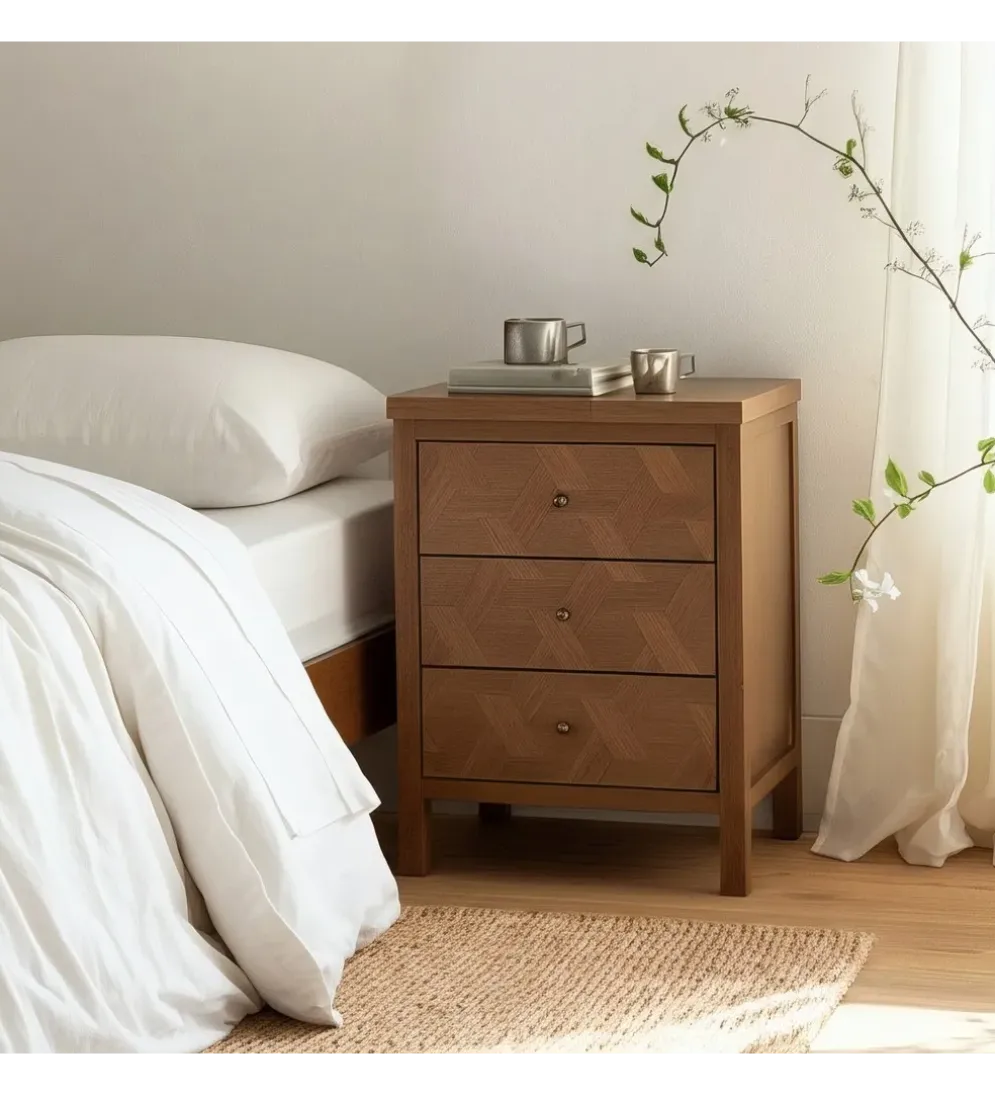 Stolik nocny BRAYAN 66 cm naturalny