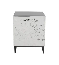 Stolik nocny CARINO 50 cm srebrna