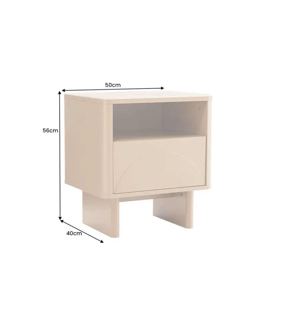 Stolik nocny SAVOY 50 cm kolor trawertynu