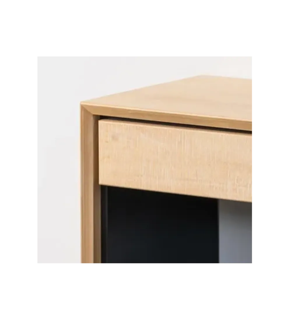 Stolik nocny SINTRA 70 cm drewno kauczuk naturalna