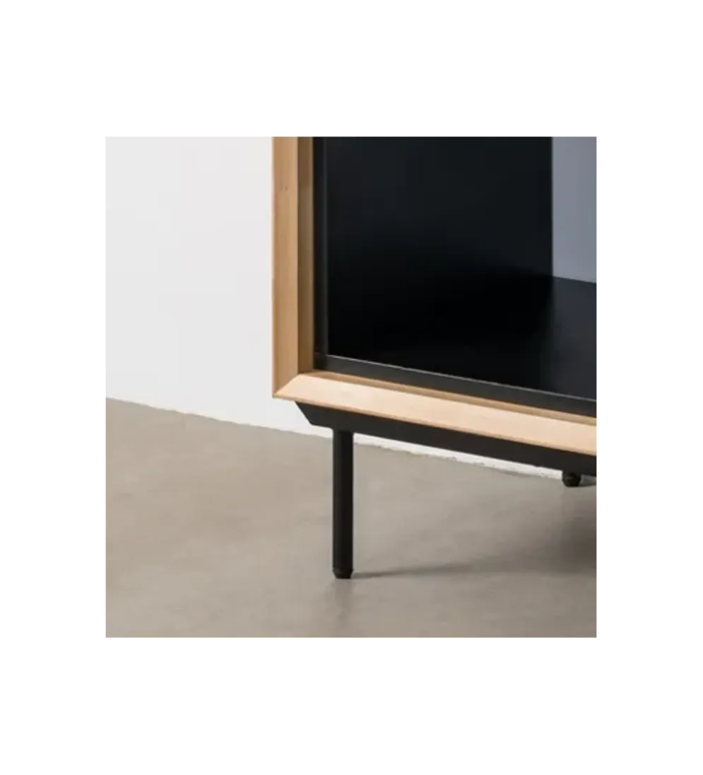 Stolik nocny SINTRA 70 cm drewno kauczuk naturalna