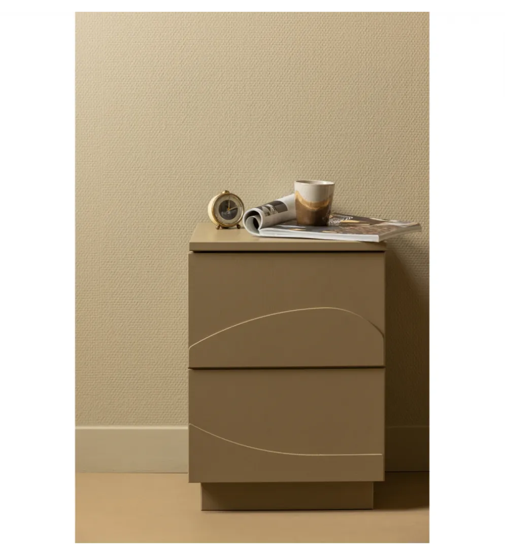 Stolik nocny TEO 50 cm drewno sosny mud
