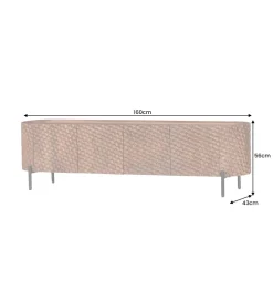 Stolik pod TV ADLON 160 cm drewno mango wzór 3D