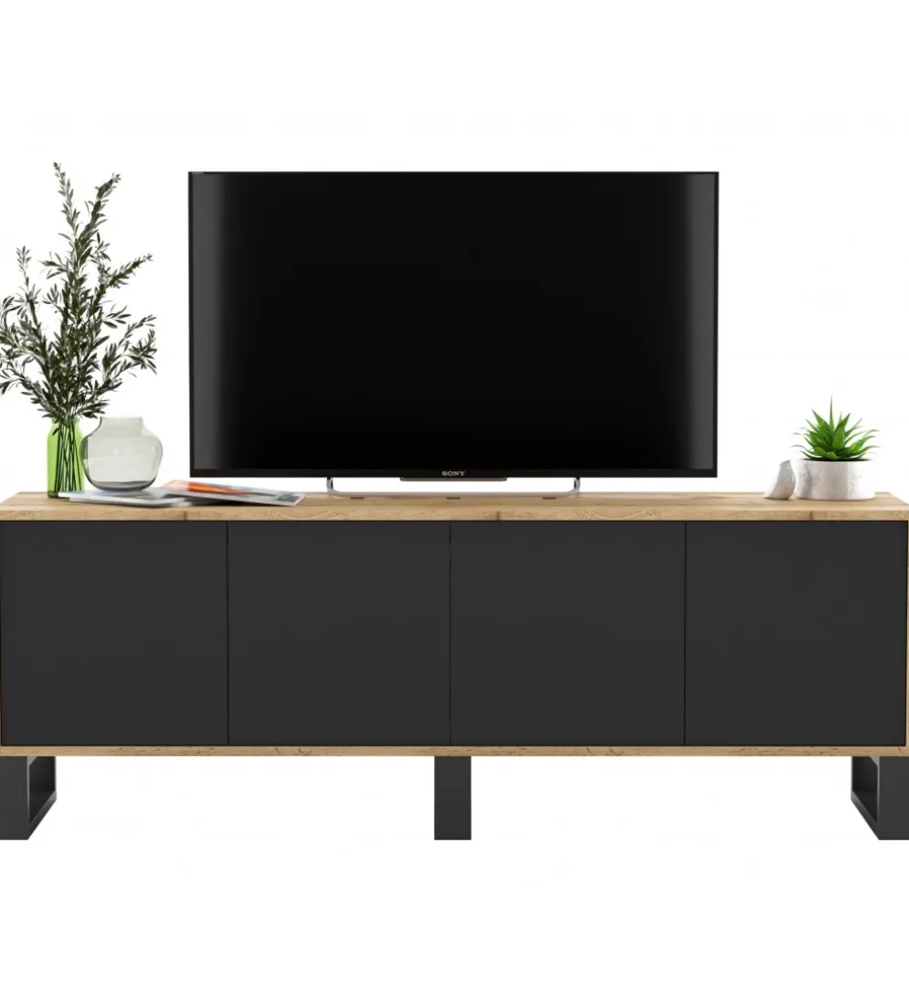 Stolik pod Tv Apollo B III 150 cm czarny