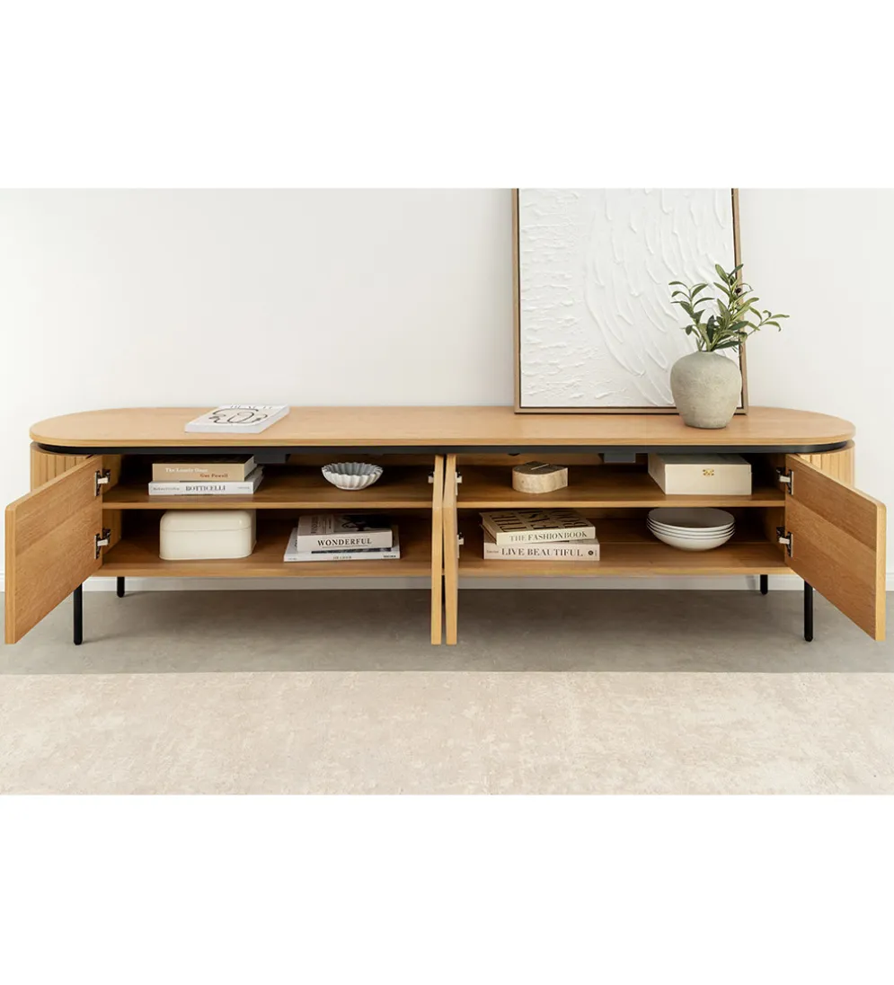 Stolik pod TV ATELIER 200 cm kolor naturalnego dębu