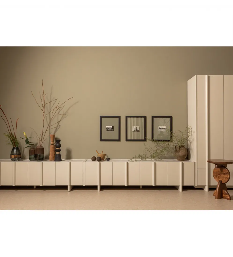 Stolik pod TV BASU 200 cm drewno sosny dust