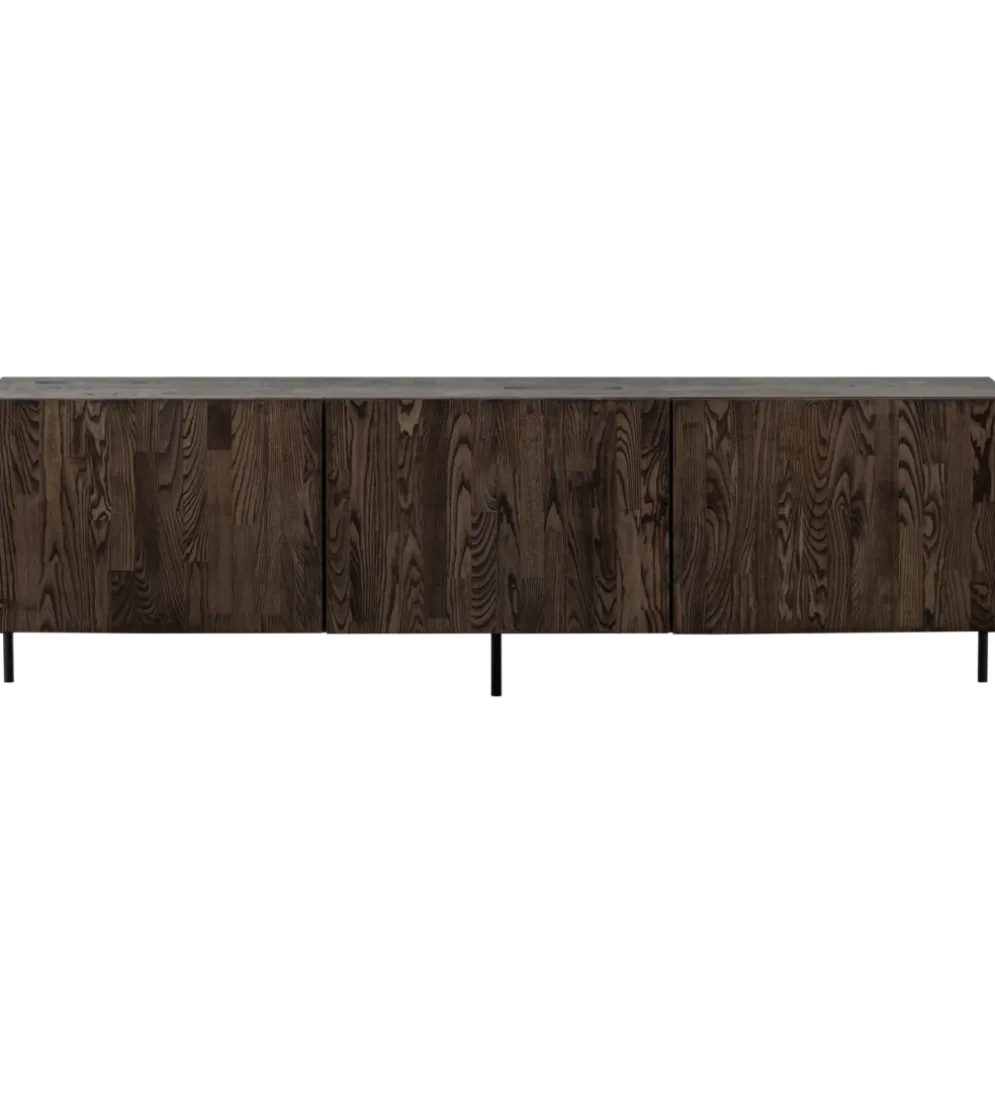 Stolik pod TV BONO 180 cm drewno jesion ciemny brązowy