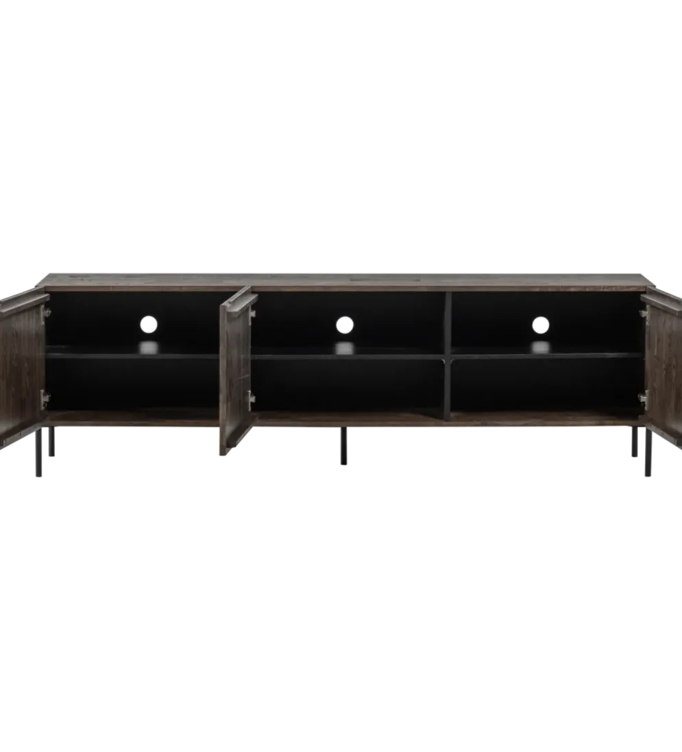 Stolik pod TV BONO 180 cm drewno jesion ciemny brązowy
