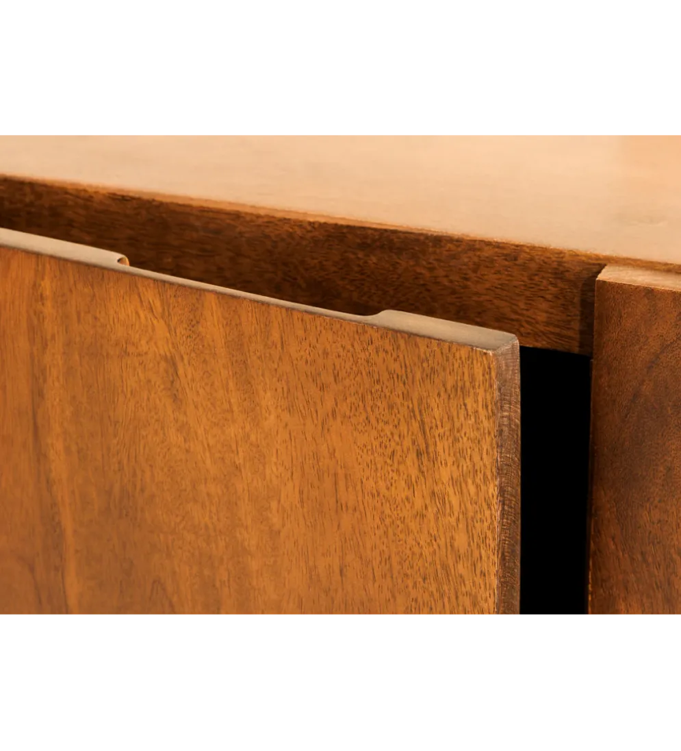 Stolik pod TV BRASIL 160 cm drewno mango brązowy