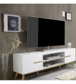 Stolik pod TV CERVO biały