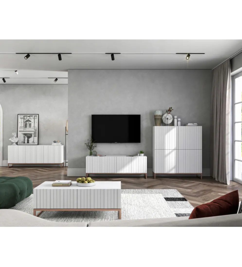Stolik pod Tv ELPIS 150 cm biały