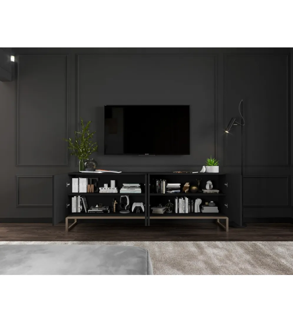 Stolik pod Tv ELPIS 150 cm czarny