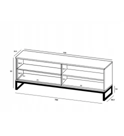 Stolik pod Tv ELPIS 150 cm granatowy