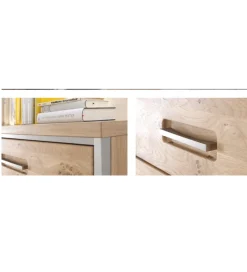 Stolik pod TV ESPERO 124 cm dąb sękaty olejowany w kolorze bianco