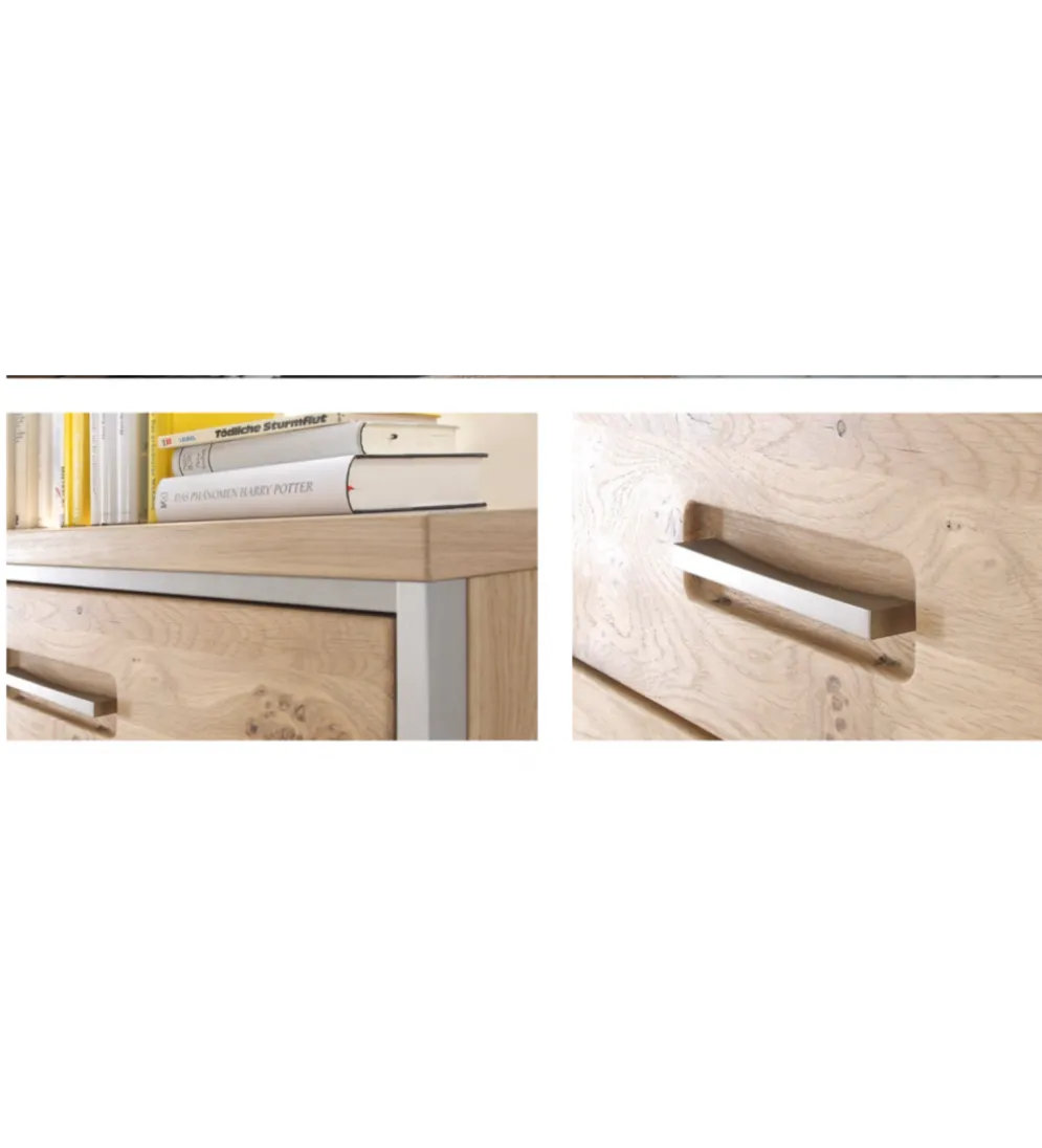 Stolik pod TV ESPERO 124 cm dąb sękaty olejowany w kolorze bianco
