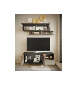 Stolik pod TV EVEREST 156 cm brązowo beżowy