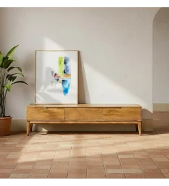 Stolik pod TV GALT 160 cm drewno mango naturalny niższy
