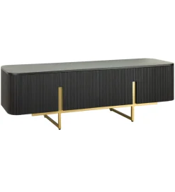 Stolik pod TV GATSBY 160 cm drewno mango czarna
