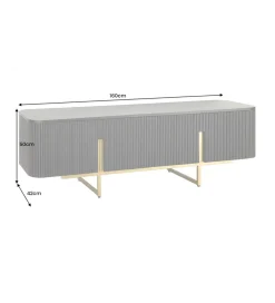 Stolik pod TV GATSBY 160 cm drewno mango czarna
