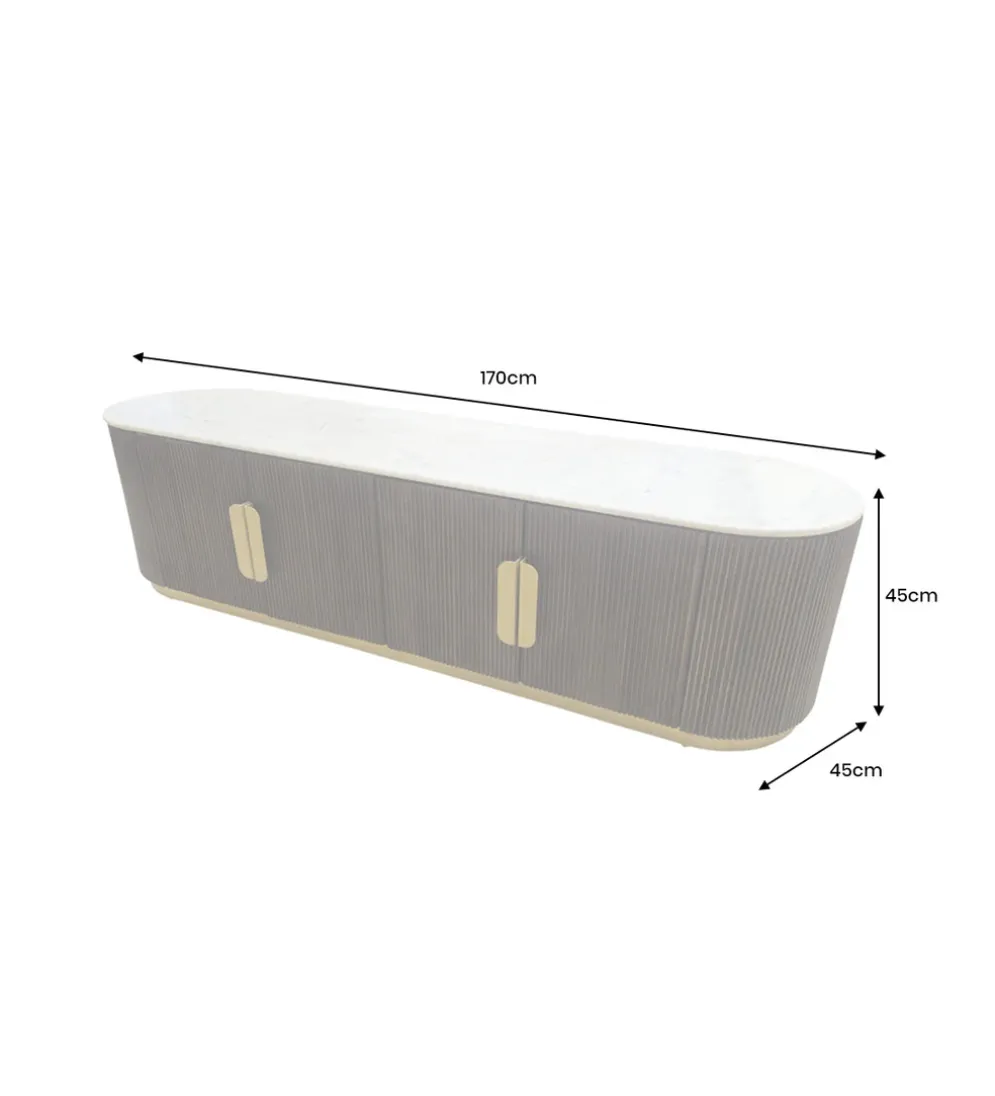 Stolik pod TV GATSBY 170 cm drewno mango brązowy