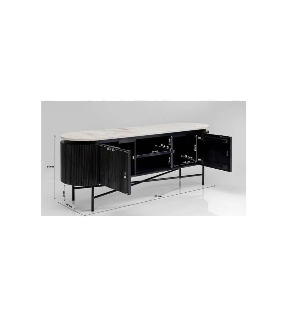 Stolik pod TV Glenn 150 cm antracytowy