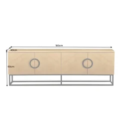 Stolik pod TV GRANDEZZA 180 cm kolor drewna dębu